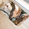 Carpets personnalisables Cuisibles de la cuisine de la porte en marbre colorée sans glissement.