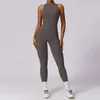 Nclagen Zipper Yoga Bodysuit Fitness Training Sports Sports Clothing Trabing Trakout Sexy Halter Pants Cuit для женщин, бегущих 240401