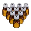 Бутылки для хранения Mayitr 20pcs Mini Light Wee Weight Amber Roll на бутылке 1 мл пустое стакан для эфирного масла.