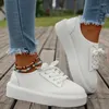 Chaussures décontractées Toile pour femmes printemps automne en daim saut de botter plat