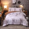 Beddengoed sets 40Bedding Stone Simple Plain Quilt Cover en hoofdsteungrootte Home Textile driedelige set kussensloop