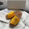 Woody Sandals beroemde Designer Dames Slipper luxueuze schuifregelaars Flat Heel Snake Patroon Solid Letter Mode Zomer Glides Beach Sandales met logo-maat 35-42