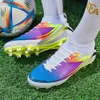 Wereldbeker voetbalcleats heren dames tf ag voetbal laarzen jeugd hoge top training schoenen gradiënt kleur