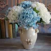 Flores decorativas Flores de bola grande Bola artificial atraente materiais artísticos de alta qualidade Decoração de casamento branca na moda