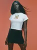 23SS realisatie par vrouwen designer t-shirt mode tops digitale gedrukte stretch tee dame korte mouwen t-shirt polos