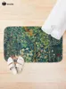 Bath Mats Greenery Forest Animals Pheasant On Tree Squirrel Hares Blue Green Floral Tapestry Mat Non-Slip Carpet