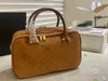 Luxe designer tas Boston bowling zak koehide handheld schouder aktetas postbode tas modieuze veelzijdige elegantie eenvoudige handtas schouder kussentas