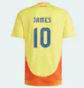 2024 Colombia James Soccer Jerseys Kids Kit 2025 Columbia National Team Football Shirt Home Away Set Camisetas 2024 Copa America D.Valoyes Arango C. Chucho Cuadrado