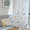 Curtain Nordic Style Geometric Triangle Embroidered Gauze For Living Room Balcony Bedroom Partition Window