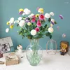 Decorative Flowers Beautiful Spring Chrysanthemum Daisy Flower Branch With Leaf High Quality Artificial Home Decor