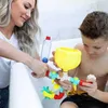 Bath Toys Qwz Ny Diy Montessori Barn Badleksaker Vatten Spray Roterande Vatten Jet -spel Badkarleksak för 1 till 4 år gammal Baby Kids Gift 240413