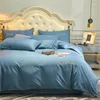 Sängkläder sätter 4st/uppsättning av högkvalitativ klassisk modebroderi bomullsuppsättning med hemtextil täcke kuddkudde fodral