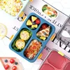 Geschirr tragbares Outdoor Bento Box Japaner Storage Container Lecksofes Mittagessen für Kinder mit Suppe Tasse Frühstückskästen