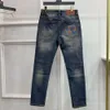 calça jeans de jeans jeans Luxury bordados calças casuais moda calças retas calças de alta qualidade com zíper de acesso