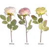 Decorative Flowers DIY Craft Long Lasting Bridal Bouquet Artificial Rose El For Wedding Home Decor Flower Arrangement With Stem Faux Soft