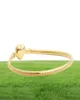Braccialetti Charm Jewelry Wholesale- Love CZ Diamond per osso a forma di cuore in oro 18K sterling sterling sterling c8869015