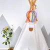 Figurine decorative intrecciate in mongolfiera arcobaleno arcobaleno camera da letto decorazione del dormitorio regalo