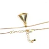 Hanger kettingen sunsll gouden koper eenvoudige stijl blauwe kubieke zirconia kleine ketting voor vrouwen mode sieraden cadeau feminina colar