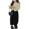 Zestawy odzieży Dziewczęce Bluzy spodnie dla dzieci garnitury 2pcs/zestaw bawełniany 2024 Stylowy wiosenny jesienny garnitur jogging nastolatków dzieci