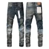 Jeans de créateurs pour hommes jeans en jean pourpre jeans skinny jeans hommes jeans évasés de qualité quilting rippé pour la marque de tendance