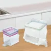 Porte-sacs de rangement de cuisine mains libres pour verser les restes remplissant la garniture de verrouillage.