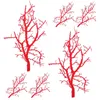 Fleurs décoratives 6 pcs Twigs simulés Plantes d'arbres Branches Fermage pour décoration Home Plastic Fake Centombe Piece