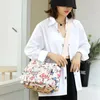 Bolsas de ombro 2024 Nylon Floral Pattern Pattern Pattern Bolsa de moda de nylon Bolsas de moda Multifuncionais Sac femme