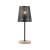 Tafellampen oygroup bedlamp met houten zwarte metalen stick en holle lampenkap E14 voor slaapkamers kantoor meisjes kamer slaapzaal din drop d dh9uy