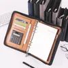 Padfolio Diary Notebook Journal with Calculator Binder Spiral Notepad Business Manager Folder Zipper Bag Handbook Agenda Planner 240409