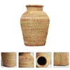 Vase Rattan Vase Indoor Pots Plants Home Desktop Decor Dry Flower Container dornment Office Arranch