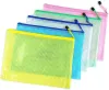 wholesale Mesh Zipper Pouch Document Bag Letter Size/A4 Size Zip File Folders Waterproof Plastic Envelopes Folders