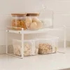 Cuisine Storage Orz White Cabinet Shelf Organizer Rack pour le garde-manger Spice Spice Coundren Countertop Home Bureau Home Bureau