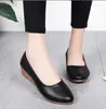 Casual Shoes Lady Flats Fashion Wedge Heels Women PU Leather Woman Round Toe Slip On Loafers Large Size