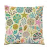 Pillow Throw Covers Tropical Palm Gift Decoration Home Plants Living Room Flocking Cover 45x45CM Forest E0062