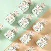 Enveloppe cadeau 24pcs Jungle Animal Candy Boîtes safari Birthdans Kids Packaging Box Wild One Baby Shower Supplies