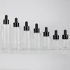 Storage Bottles 10ml-100ml Dropper Bottle Tubes Clear Glass Liquid For Essential Pipette Refillable Container