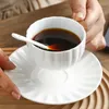 Cups Saucers Modern Design Porcelain Coffee Cup And Saucer Ceramics Simple Cafe Mug European Style Light Luxury Espresso Drinkware For Tea