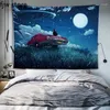 Tapisseries Night Scene Starry Sky Tapestry Home Decoration Chadow Dormitory Room Aesthetics Wall suspendu art