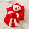 Ubrania odzieżowe dla psa Niedźwiedź Zabawny zimowy płaszcz pullover ubranie pudle shih tzu cat ciepłe małe psy