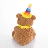37 cm söt Bear Electric Plush Doll Birthday Hat Teddy Sing Interactive Game Home Decor Kid Gift Baby Tidig Education Toys 240401