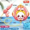 Sand Play Water Fun Summer cartoon backpack water gun childrens toy animal water gun soap water sprayer outdoor beach swimming pool combat gun childrens toy Q240413