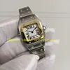 Vere foto signore in scatole originali guardano donne piccole piccole dimensioni da 22 mm al quarzo numeri romani romano 18k bracciale in acciaio bicolore oro giallo w20012c4 orologi da donna