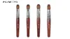Pennello per nail art in acrilico 100 Kolinsky Sable Penna in legno rosso rotondo spazzola acrilica piatta per nail art per gel builder utensile2508480