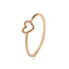 Band anneaux Simple Hollow Heart For Women Couple Wedding Promise Infinity Eternity Love Jewelry Wholesale 2 Colors Drop Liviling Ring Dhxtg