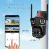 IP Cameras LS VISION 10K 20X Zoom Outdoor WIFI Camera 6K PTZ Five Lens Three Screen Two Way Talk IP66 Waterproof Auto Tracking CCTV Camera 240413