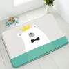 Bath Mats Cartoon Animals Non-Slip Bathroom Mat Bear Hippo Modern Simple Bedroom Kitchen Doormat Rug Absorbent Carpet Washable Home Decor