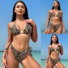 Nouvelle maillot de bain des femmes sexy à trois points ouvrir la sangle Instagram Bikini