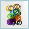 Keychains Soft Key Cap ER Topper Sile Rubber Sleeve Rings Identifier Identificeer uw MTI -kleuren Groothandel Drop Delivery Fashio Dhgarden DHCL5