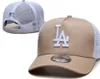 Американский бейсбол Dodgers Snapback Los Angeles Hats New York Chicago Mesh Pittsburgh Luxury Designer San Diego Boston Casquette Sports Oakland Регулируемые шапки A2