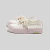 Casual Shoes Personalized Design Small White Female 2024 Summer Cherry Blossom Pink Canvas Student